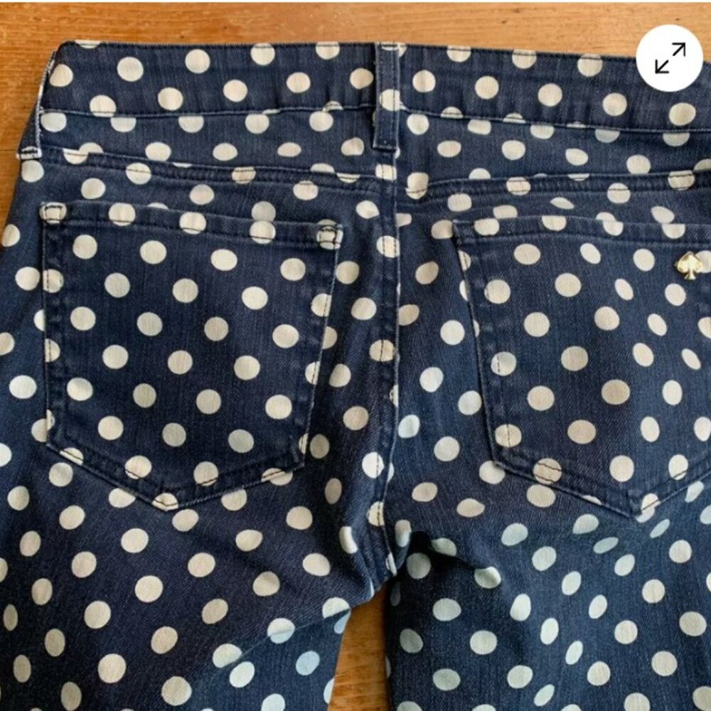 KATE SPADE Polka-Dot 'Broome Street' Jeans NWOT sz 30 - Picture 9 of 10